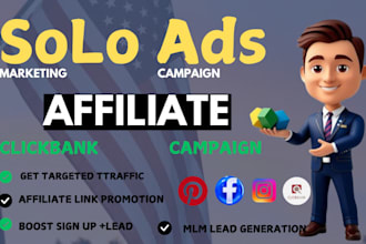 do USA solo ads campaign , affiliate marketing sign up, MLM lead