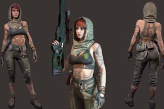 3d character modeling for 3d animation 3d game character 3d rigging 3d printing