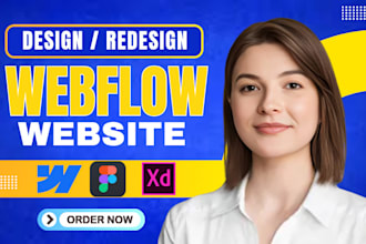 develop webflow website design, convert figma to webflow, design and redesign