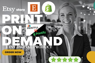 shopify etsy print on demand design etsy digital product shopify print on demand