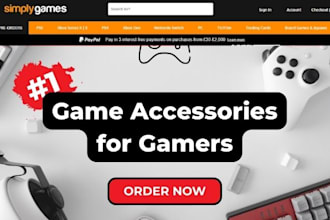design gaming accessories website game accessories shopify store game website