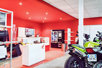 do custom 3d bike showroom, exhibition stand, 3d bike dealership