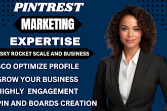 be your pinterest marketing manager, setup and optimize SEO pins and boards