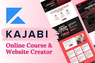 set up kajabi online course, build kajabi expert kajabi website course graphic