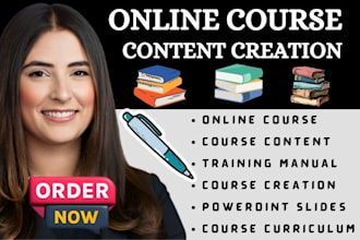 create online course content creation training manual course curriculum upload