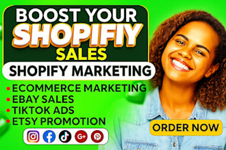promote shopify store, shopify ecommerce marketing, ebay or etsy store promotion