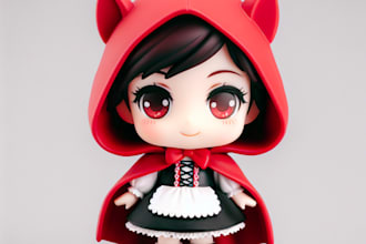draw cute kawaii characters like nendoroid or manga