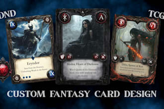 design custom playing cards, card game design and tcg