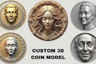 sculpt 3d coin model medalion 3d bas relief crypto cnc design for 3d printing