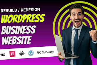 redesign wordpress business website elementor pro revamp clone rebuild create