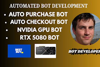build automated checkout bot, auto purchase bot, nvidia checkout bot,auto buying