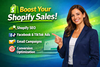 grow your shopify store sales with shopify SEO facebook ads or tiktok