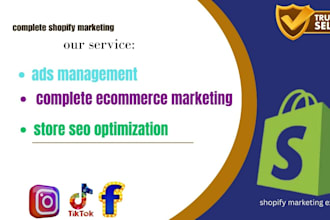 do complete ecommerce marketing ads manager store SEO to boost sales