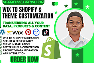 migrate wix to shopify wordpress to shopify with shopify theme customization