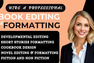 proofread, edit, format your book for kdp paperback,fiction kindle ebook design