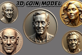 sculpt 3d coin 3d medallion 3d bas relief router cnc model for 3d printing