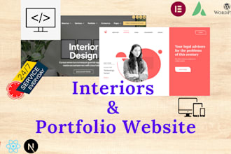 build a high converting interior design portfolio website with animations