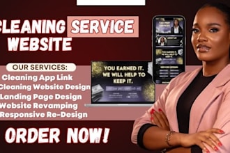 design cleaning website cleaning landing page residential cleaning website