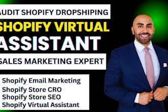 audit shopify dropshipping store for cro, SEO, UX, klaviyo, apps, sales