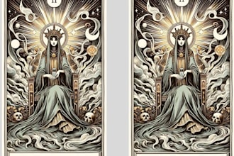 illustrate custom tarot card deck design full deck playing card spielkarten card