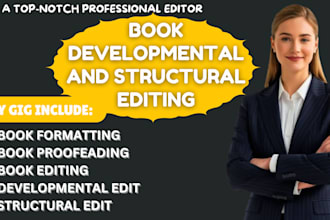 developmental edit romance book, scific, memoir biography