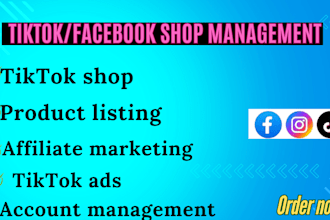 set up your tiktok shop facebook shop affiliate marketing  and tiktok ads