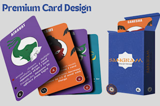 create card game design custom playing card game flash cards with card package