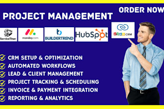 do project management crm zoho monday clickup hubspot teamwork jira striven