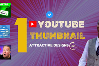 design premium attractive clickbait youtube thumbnails