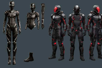 design custom cosplay 3d mask armor helmet and game ready 3d models