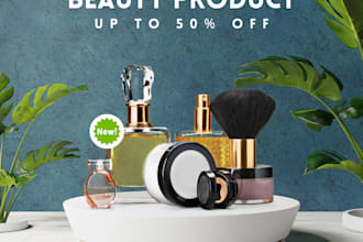 design social media post, banner ads for your product