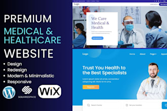 build premium medical or healthcare website for you
