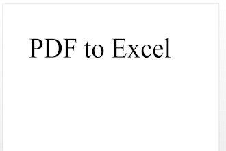 convert PDF to excel 35 pages pdfs