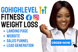 gohighlevel health and fitness landing page gohighlevel website sales funnel