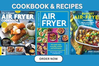 format cookbook recipe book, design cookbook , recipe creation as ebook writer