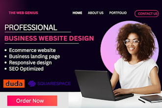 duda website design, build business website using duda, squarespace website