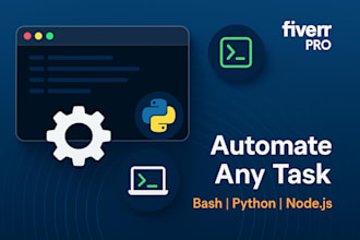 write simple bash python nodejs automation scripts