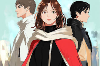 color your manga, doujin or drawing line art