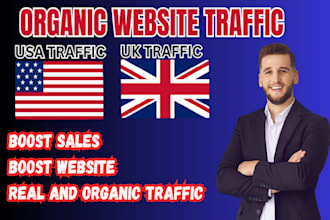 do organic USA,UK business website traffic to increase sales through leads