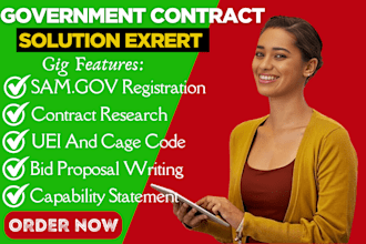 prepare  winning bid government contract, find rfp rfi, rfq, samgov registration