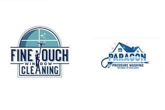 cleaning washing power wash and water wave logo