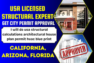 do USA structural calculations, architectural house plan permit, hvac blue print