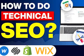 do technical on page website seo for wordpress, shopify, wix, squarespace design