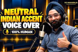 record neutral indian accent voice over