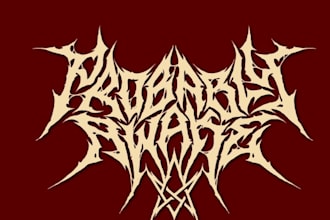 design death metal, black metal and heavy metal logo for your band