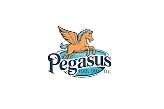 create high quality and beautiful pegasus and pool service logo  design