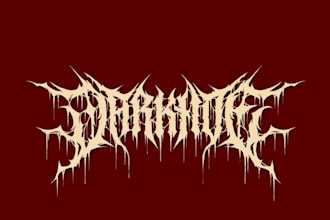 create death, black metal, grindcore, hardcore band logo