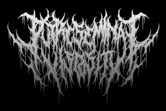 design death metal, black metal and heavy metal logo for your band