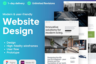create a modern user friendly website UI UX design in figma