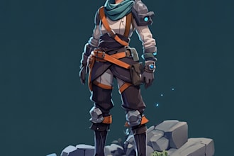 game character art ,2d game character art in unique style